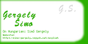 gergely simo business card